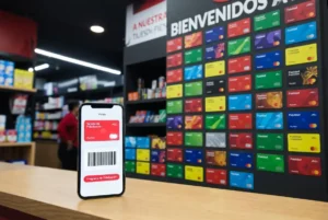 Tarjeta de fidelización con puntos acumulados en un negocio colombiano, ilustrando cómo funcionan los programas de fidelización para fidelizar clientes en comercios físicos.